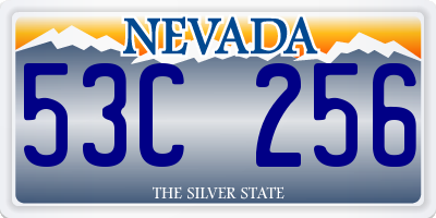 NV license plate 53C256