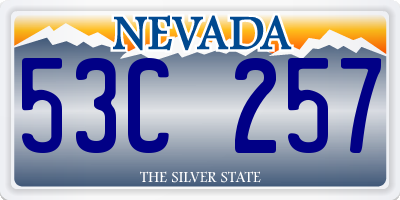 NV license plate 53C257