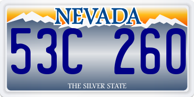 NV license plate 53C260