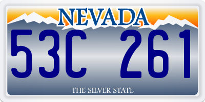 NV license plate 53C261