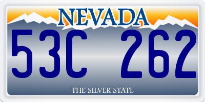 NV license plate 53C262