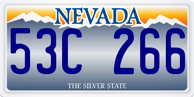 NV license plate 53C266