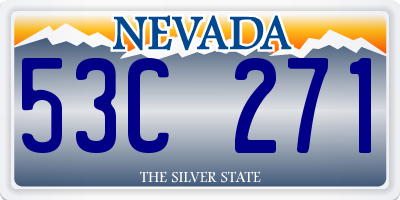 NV license plate 53C271