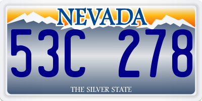 NV license plate 53C278