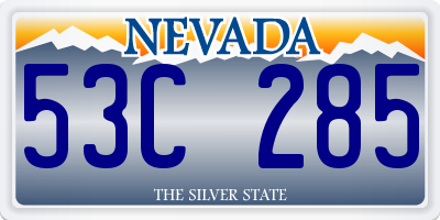 NV license plate 53C285