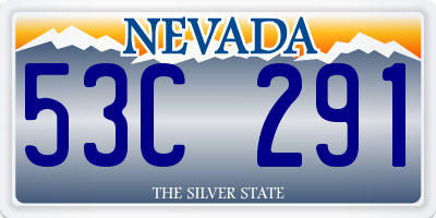 NV license plate 53C291