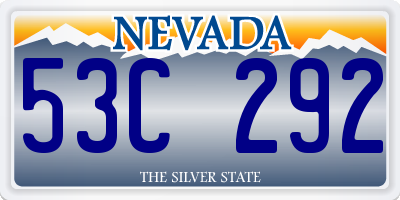 NV license plate 53C292