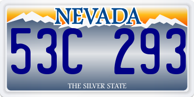 NV license plate 53C293