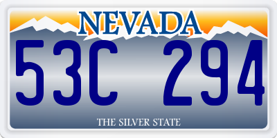 NV license plate 53C294