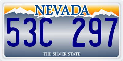 NV license plate 53C297