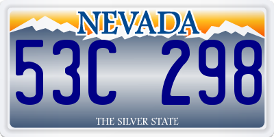 NV license plate 53C298