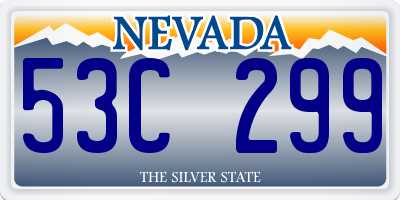 NV license plate 53C299