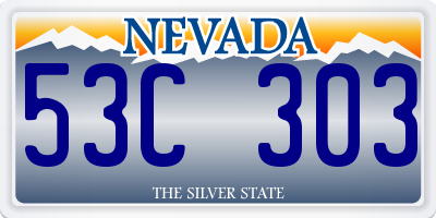 NV license plate 53C303
