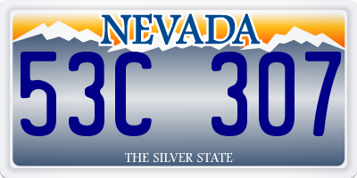 NV license plate 53C307