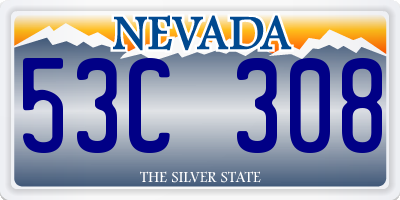 NV license plate 53C308