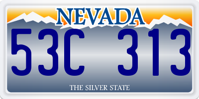 NV license plate 53C313