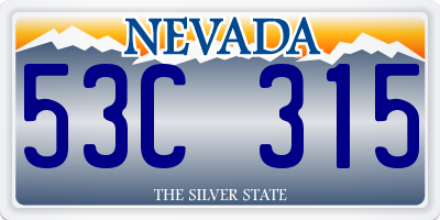 NV license plate 53C315