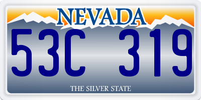NV license plate 53C319