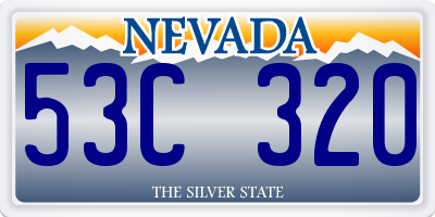 NV license plate 53C320