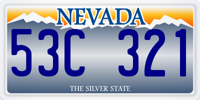 NV license plate 53C321