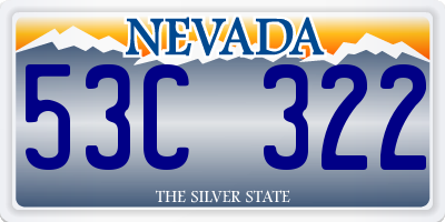 NV license plate 53C322