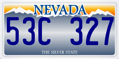 NV license plate 53C327