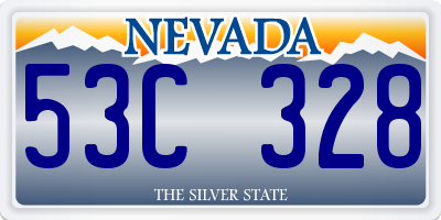 NV license plate 53C328