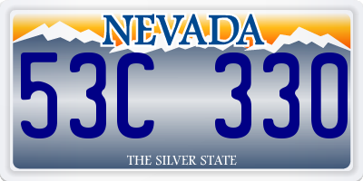 NV license plate 53C330