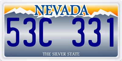 NV license plate 53C331