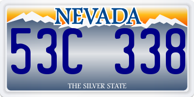 NV license plate 53C338