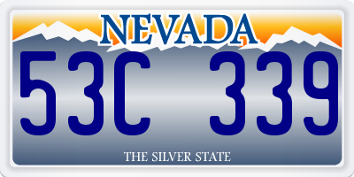 NV license plate 53C339