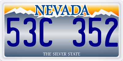 NV license plate 53C352