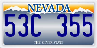 NV license plate 53C355