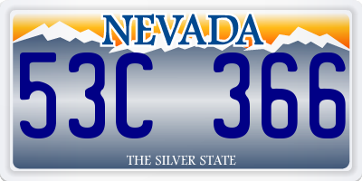 NV license plate 53C366