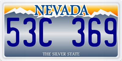 NV license plate 53C369