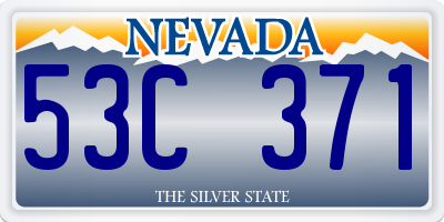 NV license plate 53C371