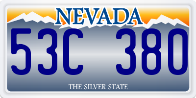NV license plate 53C380