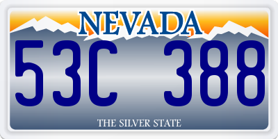 NV license plate 53C388