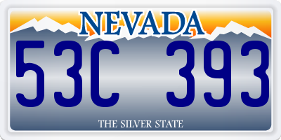 NV license plate 53C393