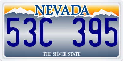 NV license plate 53C395