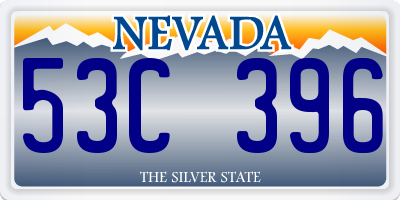 NV license plate 53C396