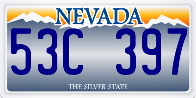 NV license plate 53C397