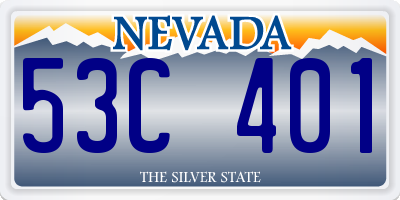 NV license plate 53C401
