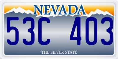 NV license plate 53C403