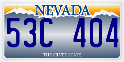 NV license plate 53C404