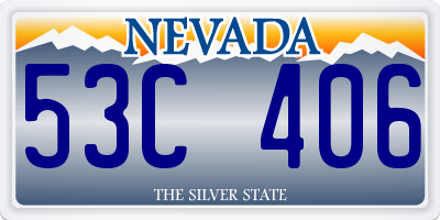 NV license plate 53C406