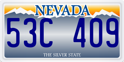 NV license plate 53C409