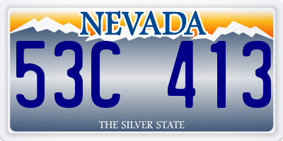 NV license plate 53C413