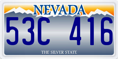 NV license plate 53C416