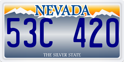 NV license plate 53C420